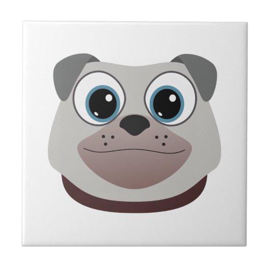 Mops Fliese (Vorderseite)