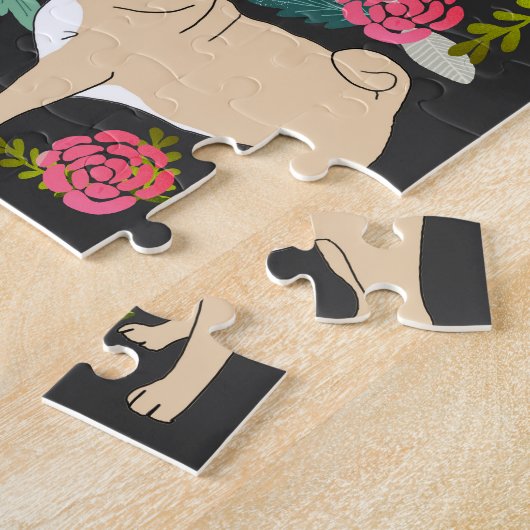 Mops Florals Puzzle (Seite)