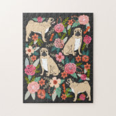 Mops Florals Puzzle (Vertikal)