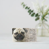 Mops-Foto-Geschäfts-Karte Visitenkarte (Stehend Vorderseite)