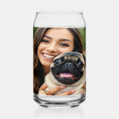 Mops-Foto personalisieren anpassen Dosenglas (Rückseite)