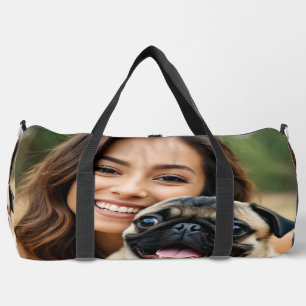 Mops-Foto personalisieren anpassen Duffle Bag