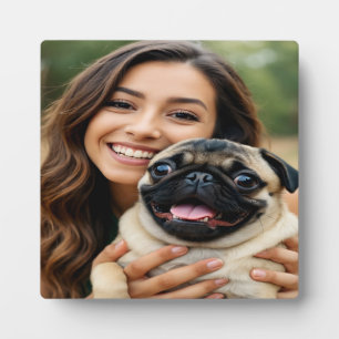 Mops-Foto personalisieren anpassen Fotoplatte