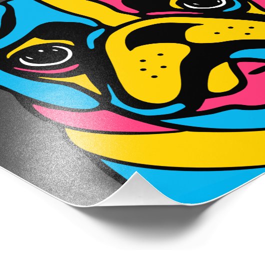 Mops Fotodruck (Ecke)