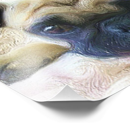 Mops Fotodruck (Ecke)