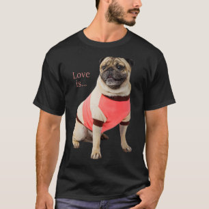 Mops Frauen Männer Mops Mama Vater Leben Liebe Hau T-Shirt