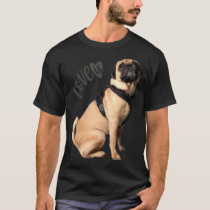 Mops Frauen Männer Mops Mama Vater Leben Liebe Hau T-Shirt