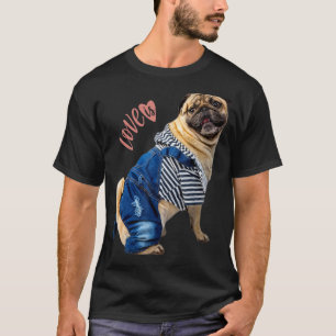 Mops Frauen Männer Mops Mama Vater Leben Liebe Hun T-Shirt