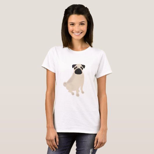 Mops Frauenhemd T-Shirt (Vorne ganz)
