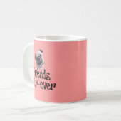 Mops "Friends Fur-ever" Kaffeetasse (Vorderseite Links)