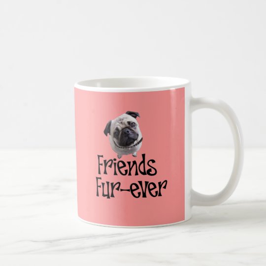 Mops "Friends Fur-ever" Kaffeetasse