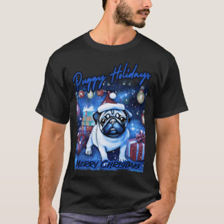 Mops FROHE FEIERTAGE 70 FROHE WEIHNACHTEN MOPS FEI T-Shirt