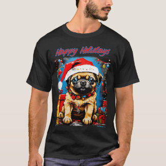 Mops FROHE WEIHNACHTEN 15 T-Shirt