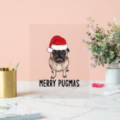 Mops Frohe Weihnachten Mops Merry Pugmas Acrylschild (Hochzeit)