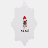 Mops Frohe Weihnachten Mops Merry Pugmas Ornament Karte (Rechts)
