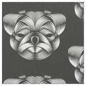 Mops - Füllfederhalter Stoff (Nahaufnahme)