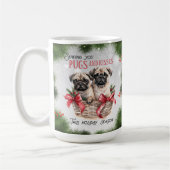 Mops Funny Christmas Hund Kaffee Tasse (Links)