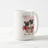 Mops Funny Christmas Hund Kaffee Tasse (VorderseiteRechts)