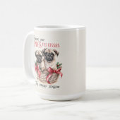Mops Funny Christmas Hund Kaffee Tasse (Vorderseite Links)