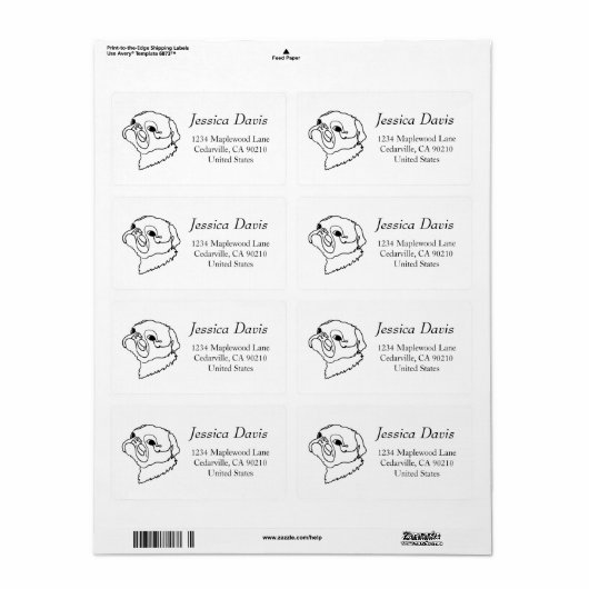 Mops für benutzerdefinierte Line-Art (Vorne)