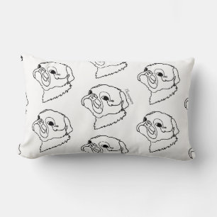 Mops für benutzerdefinierte Line-Art Lendenkissen