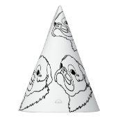 Mops für benutzerdefinierte Line-Art Partyhütchen (Links)