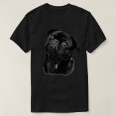 Mops für Hunde Mama Vater Funny Niedlich Black Mop T-Shirt (Design vorne)