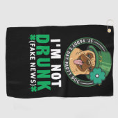 Mops für St Patrick's Day Paddy Party Golfhandtuch (Horizontal)