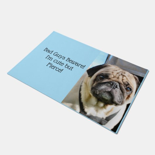 Mops Fußmatte (Schrägansicht)