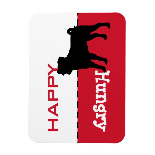 Mops Fütterte mir Anpassbare Wörter-Magnet-Zeichen Magnet (Vertikal)