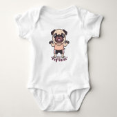 Mops Gains Baby T - Shirt - Niedlich & Funny Mops (Vorderseite)