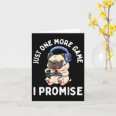 Mops Gamer Dog Lover Video Game Boys Girls Geschen Karte (Gelbe Blume)