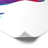 Mops Gay Pride LGBT Rainbow Flag T Shirt Hundelieb Poster (Ecke)