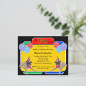 Mops-Geburtstag Barker Einladung (Stehend Vorderseite)