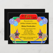 Mops-Geburtstag Barker Einladung (Vorne/Hinten)