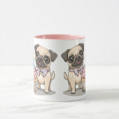 Mops Geburtstag Hunde Cupcake Tasse (Zentrum)