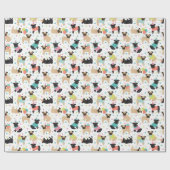 Mops Geburtstagsfeier Geschenkpapier (Flach)