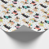 Mops Geburtstagsfeier Geschenkpapier (Ecke)
