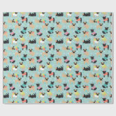 Mops Geburtstagsfeier Geschenkpapier (Flach)