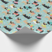 Mops Geburtstagsfeier Geschenkpapier (Ecke)