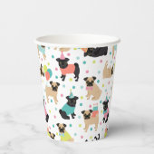 Mops Geburtstagsfeier Pappbecher (Rückseite)