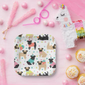 Mops Geburtstagsfeier Pappteller (Party)