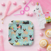 Mops Geburtstagsfeier Pappteller (Party)