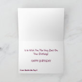 Mops Geburtstagskarte Karte (Innenseite)