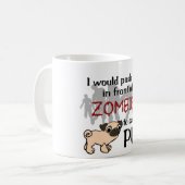 Mops gegen Zombies Kaffeetasse (Vorderseite Links)