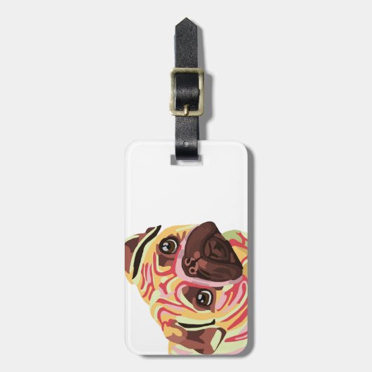 Mops Gepäckanhänger (Vorderseite vertikal)