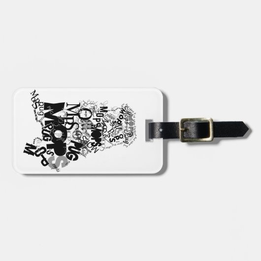 Mops Gepäckanhänger (Vorderseite horizontal)