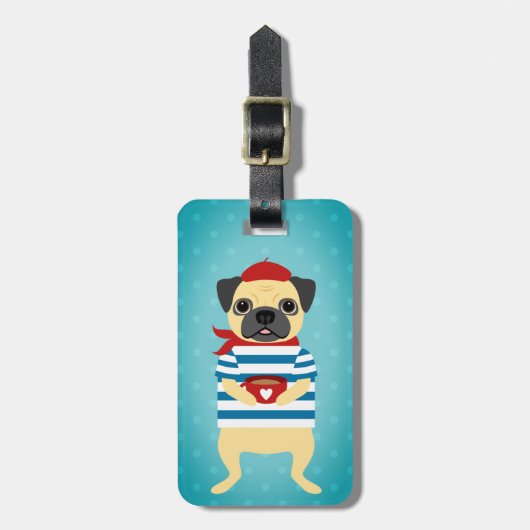 Mops Gepäckanhänger (Vorderseite vertikal)