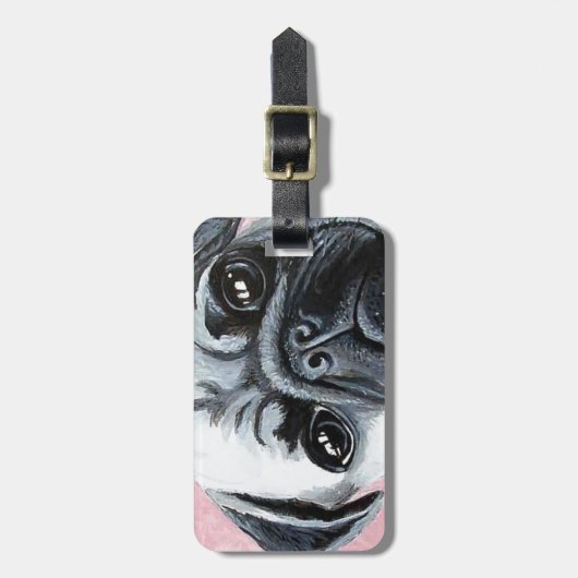 Mops Gepäckanhänger (Vorderseite vertikal)