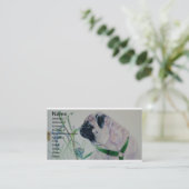 Mops-Geschäfts-Karten Visitenkarte (Stehend Vorderseite)